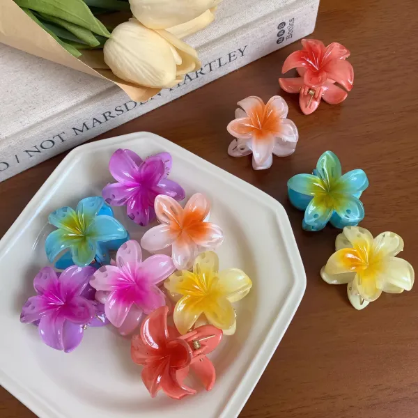 Lovely Hawaii Flower Small Hair Clips